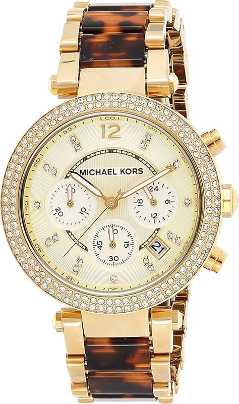 michael kors mk5688 parker gold tortoise ladies watch|michael kors parker mk5688.